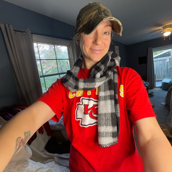 5 pc flannel sweater scarf bundle LANDS END old navy red black purple white tan - Picture 8 of 15